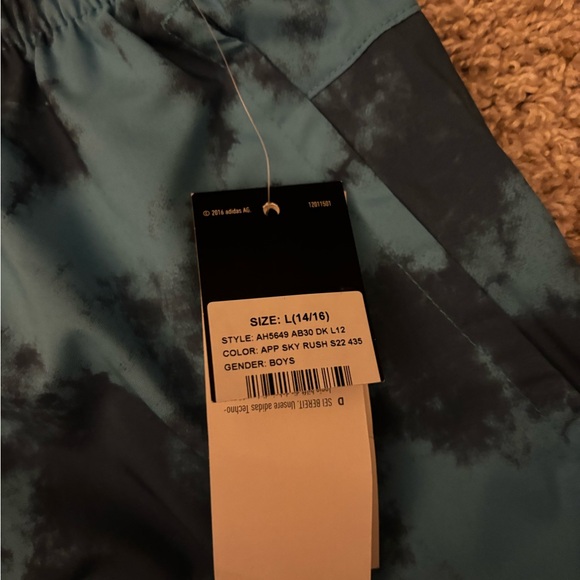 Adidas Boys Axis Athletic Shorts in Blue and Black - NWT - Size L (14-16) - Picture 3 of 5